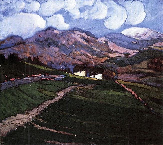 Bela Ivanyi-Grunwald View of Nagybanya with Gutin oil painting image